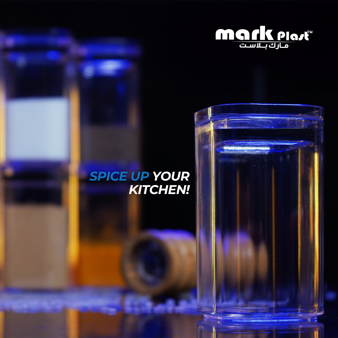 12-Pieces acrylic spices containers