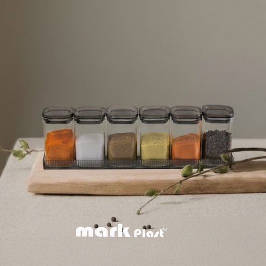 6-Piece Spice Containers with Stand