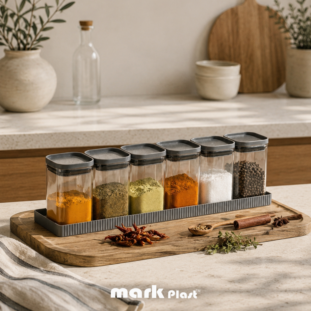 6-Piece Spice Containers with Stand