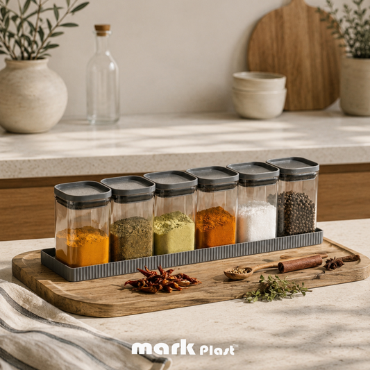 6-Piece Spice Containers with Stand